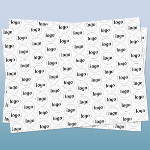 Einfaches Logo-Geschäftsbranding-Muster Seidenpapier