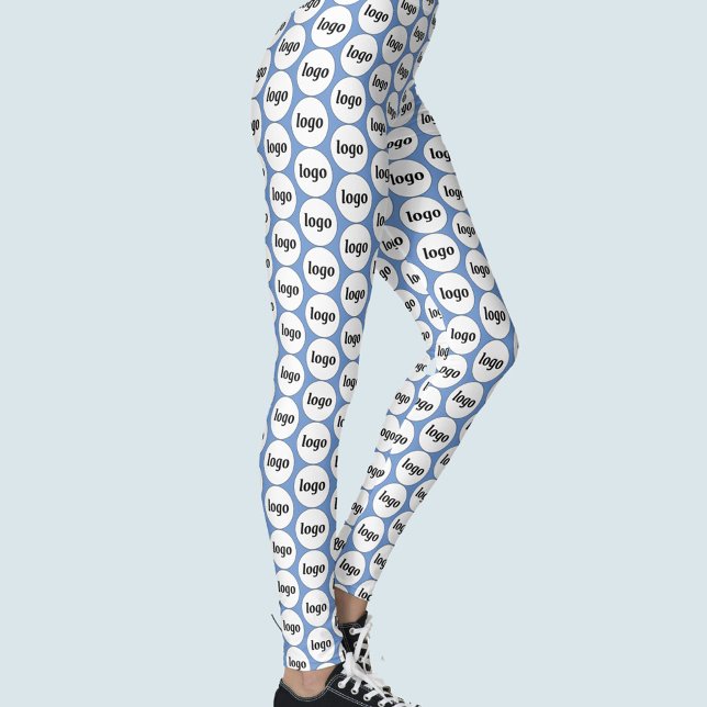 Einfaches Logo-Geschäftsmodell Blau Leggings (Simple logo pattern business promotional branding leggings)