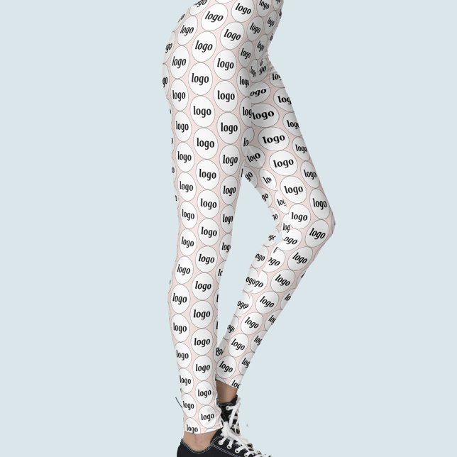 Einfaches Logo-Geschäftsmodell Rosa Rosa Leggings (Simple logo pattern business promotional branding leggings)