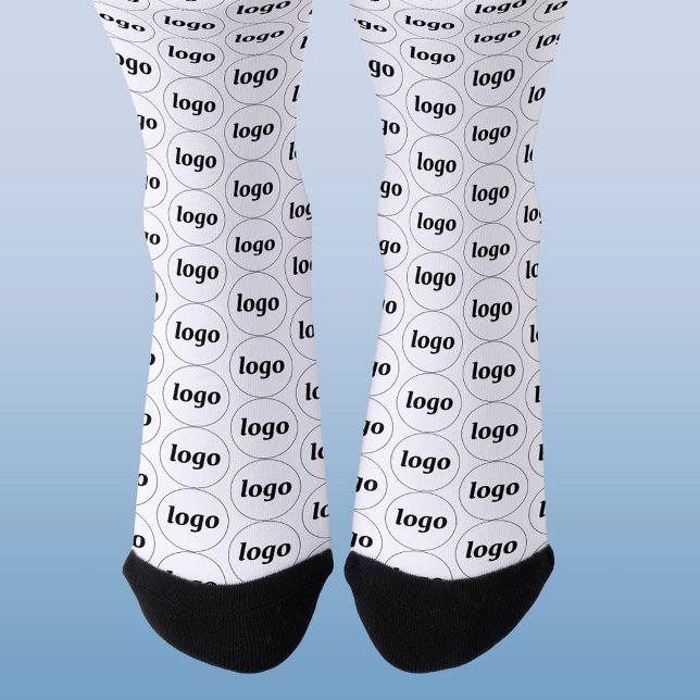 Einfaches Logo-Geschäftsmuster-Promotion Socken (Simple logo pattern business branding promotional socks)