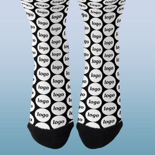 Einfaches Logo-Geschäftsmuster Schwarz Werbeartike Socken