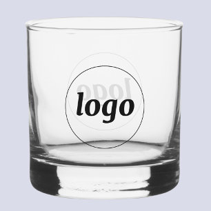 Einfaches Logo Markenwerbung Geschäft Whiskyglas