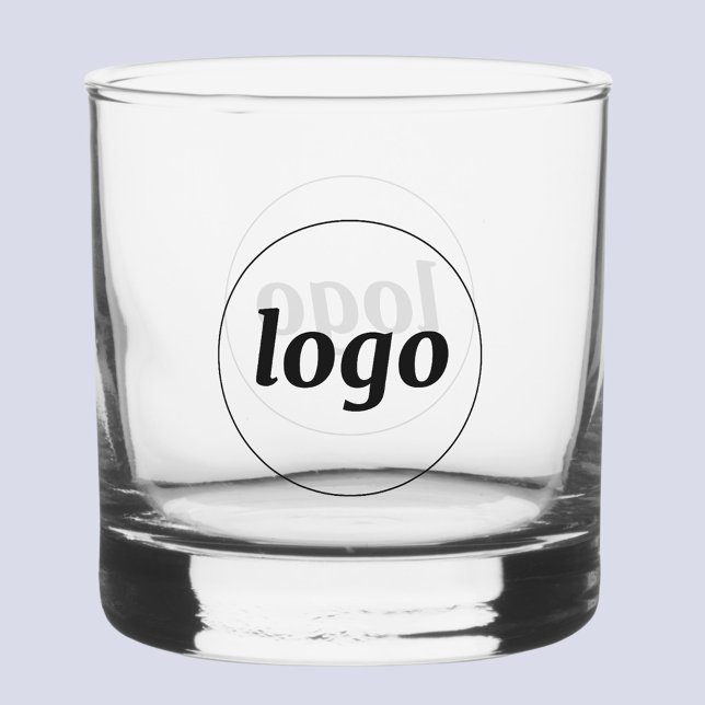 Einfaches Logo Markenwerbung Geschäft Whiskyglas (Simple logo business branding promotional stemless whiskey rocks glass tumbler)
