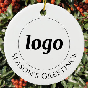 Einfaches Logo mit benutzerdefiniertem Text für Bu Keramik Ornament