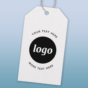 Einfaches Logo mit Geschäftstags Text Geschenkanhänger