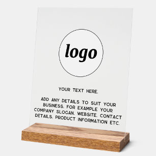 Einfaches Logo mit individuellem Text für Unterneh Acrylschild
