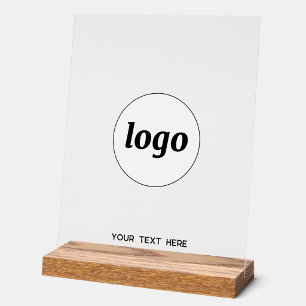 Einfaches Logo mit individuellem Text für Unterneh Acrylschild