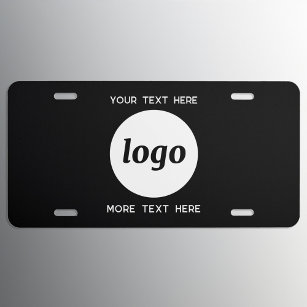 Einfaches Logo mit schwarzem Text US Nummernschild