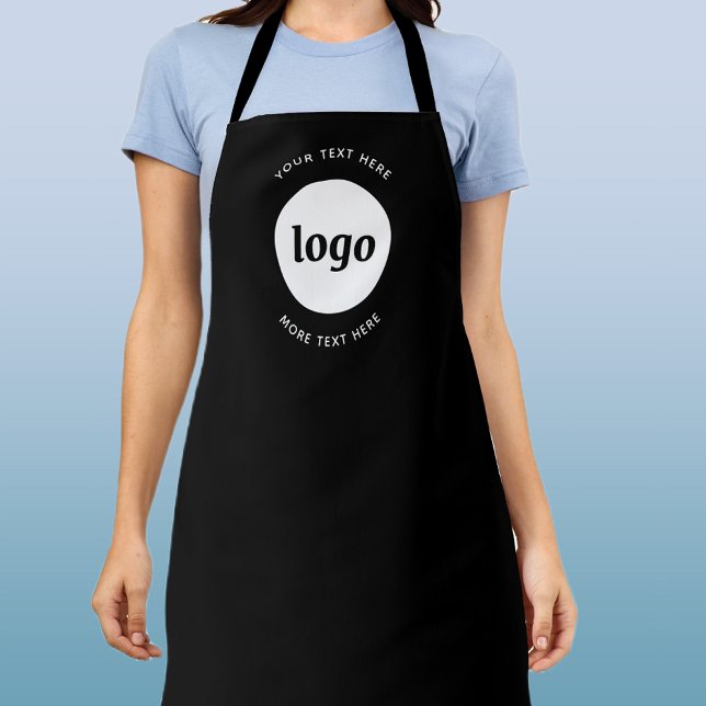 Einfaches Logo mit Text Business-Schürze Schürze (Logo with text business promotional or uniform apron)
