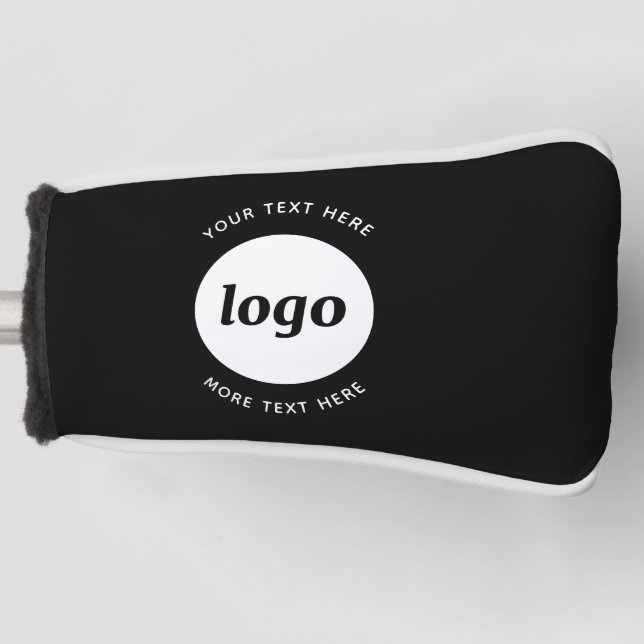 Einfaches Logo mit Text Geschäftswerbung Golf Headcover (Vorderseite)