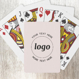 Einfaches Logo mit Text-Rosa-Werbung Spielkarten