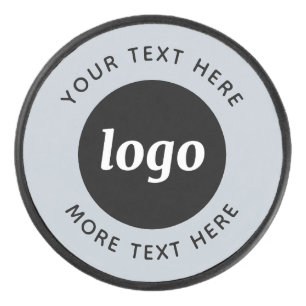 Einfaches Logo mit Textwerbung Eishockey Puck