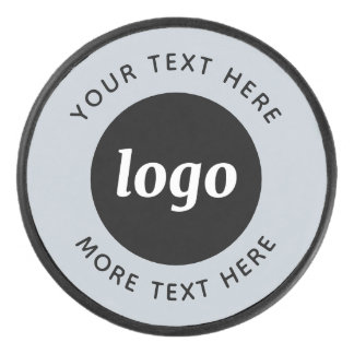 Einfaches Logo mit Textwerbung Eishockey Puck
