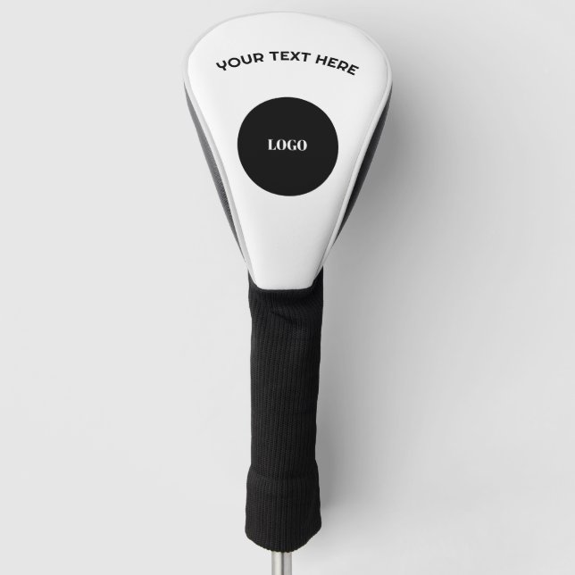 Einfaches Logo mit Textwerbung Golf Headcover (Vorderseite)
