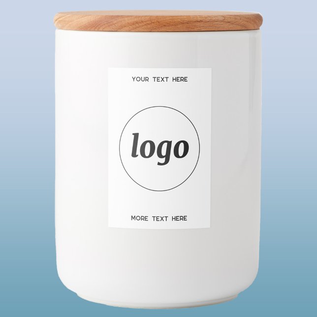 Einfaches Logo mit Textwerbung Lebensmitteletikett (Custom logo with text business promotional food container label)