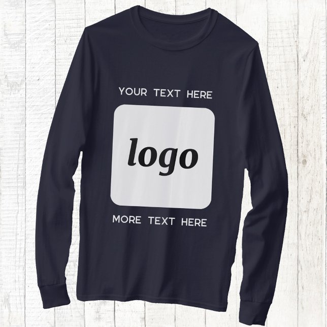 Einfaches Logo mit Textwerbung T-Shirt (Logo and custom text business promotional or uniform t-shirt)