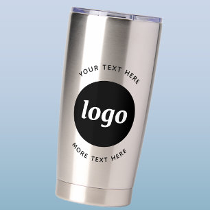 Einfaches Logo mit Textwerbung Thermobecher