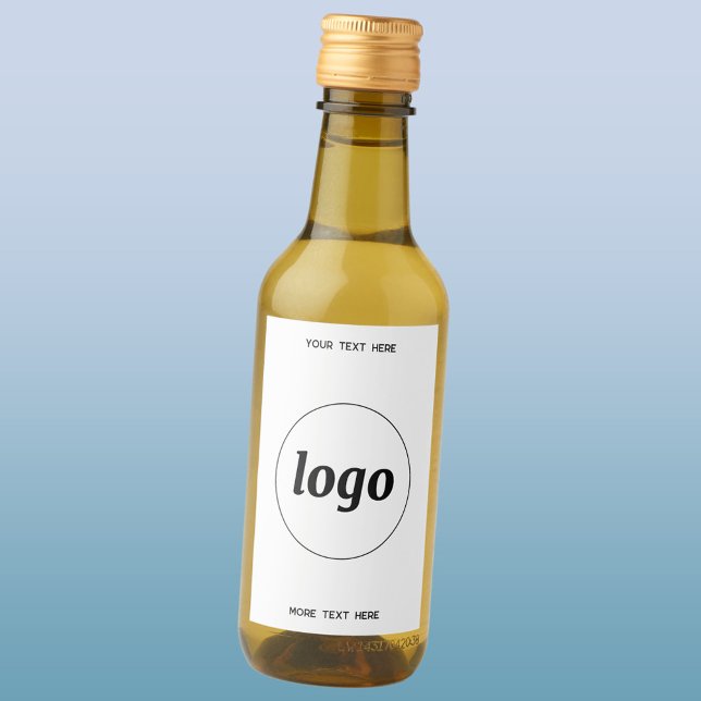 Einfaches Logo mit Textwerbung Weinetikett (Custom logo with text business promotional wine label)