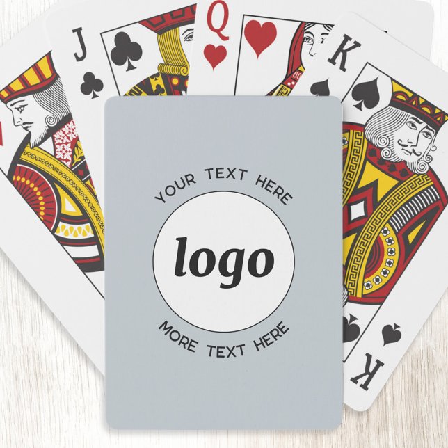 Einfaches Logo mit Werbung für Textgeräte Spielkarten (Logo and custom text professional business promotional playing cards)