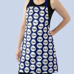 Einfaches Logo-Muster für Werbemaßnahmen Navy Blue Schürze<br><div class="desc">Einfaches minimalistisches Logo-Design,  um die Markenloyalität zu fördern und Ihr kleines Unternehmen zu fördern. Ersetzen Sie das Logo durch Ihr eigenes und ändern Sie die Hintergrundfarbe im Design-Tool,  um es anzupassen. Ideal für geschäftliche Party und Veranstaltungen,  oder für Ihre Gartenanlage,  Kunst,  Kunsthandwerk,  Café,  Restaurant,  Catering oder Bäckerei.</div>