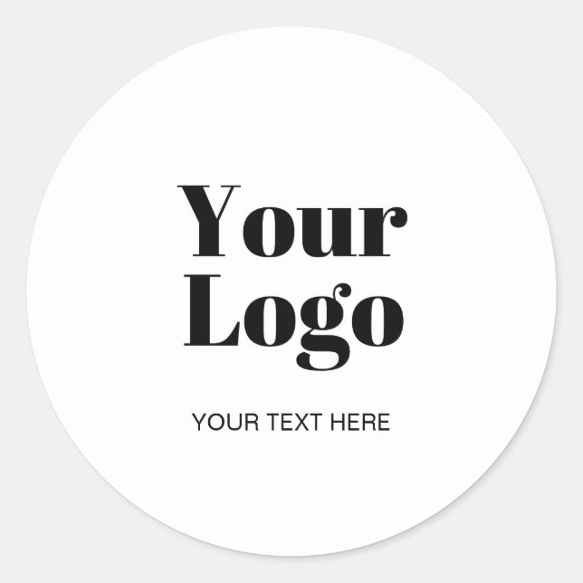 Einfaches Logo- oder Bild-Upload Template & Benutz Runder Aufkleber (Vorderseite)