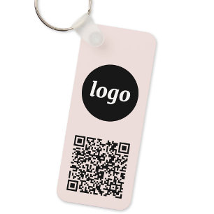 Einfaches Logo QR-Code Geschäft Schlüsselanhänger