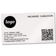 Einfaches Logo und QR-Code Rosa