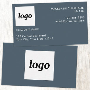 Einfaches Logo und Text Anthrazitgrau Visitenkarte