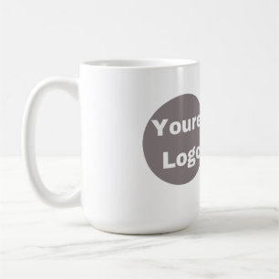 Einfaches Logo und Text Business personalisieren Kaffeetasse