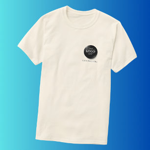 Einfaches Logo und Text Business T-Shirt