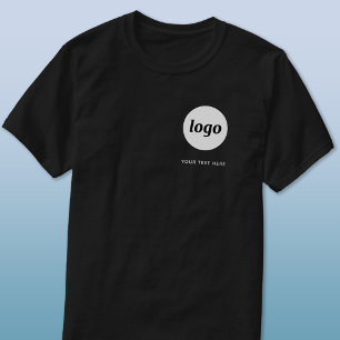 Einfaches Logo- und Text Business T-Shirt