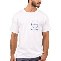 Einfaches Logo- und Text Business-T-Shirt