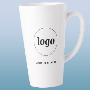 Einfaches Logo und Text für Geschäftsförderung Milchtasse