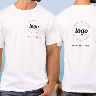 Einfaches Logo und Text Geschäftswappen und Rückse T-Shirt