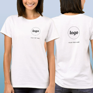 Einfaches Logo und Text Geschäftswappen und Rückse T-Shirt