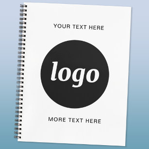 Einfaches Logo- und Textförderungsgeschäft Notizbuch