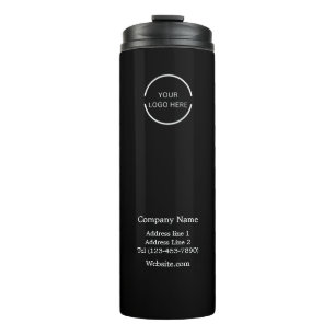 Einfaches Logo von Black and White Company Thermosbecher