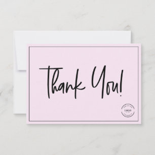 Einfaches Logo von Black Pink Company, ganz nach I Dankeskarte