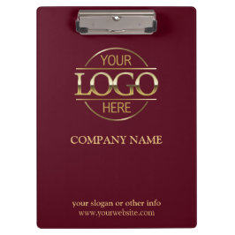 Einfaches Logo von Burgundy Red Custom Company Klemmbrett