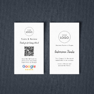Einfaches Logo von Google Review QR Code Visitenkarte