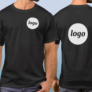 Einfaches Logo-Wappen und Rückseite Promotionsgesc T-Shirt