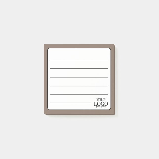 Einfaches Logodesign aus Brown Post-it Klebezettel (Vorderseite)