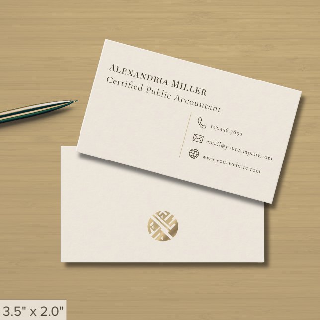 Einfaches Luxus-Logo Visitenkarte (Von Creator hochgeladen)