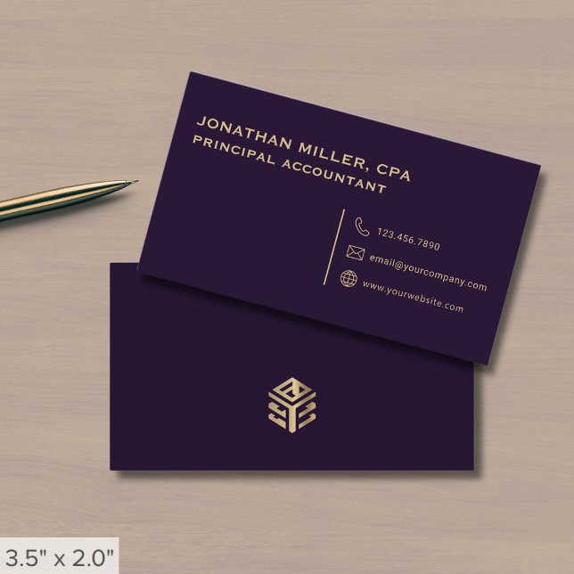 Einfaches Luxuslogo Visitenkarte (Von Creator hochgeladen)