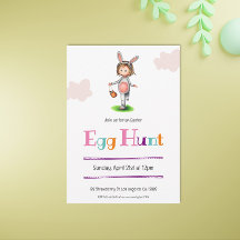 Einfaches Mädchen mit Bunny Costume Ostereier Hunt
