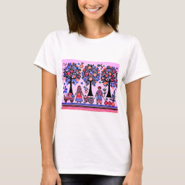 einfaches madhubanisches Gemälde T-Shirt
