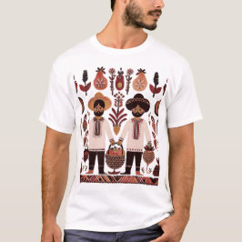 einfaches madhubanisches Gemälde T-Shirt