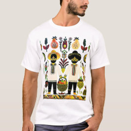 einfaches madhubanisches Gemälde T-Shirt