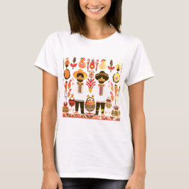 einfaches madhubanisches Gemälde T-Shirt