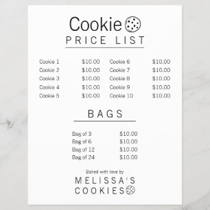 Einfaches Markenfertiges Bäckerei-Menü  Flyer